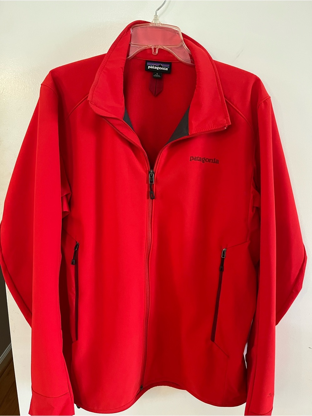 Patagonia Men's Red Zip Front Polartec Jacket Size Large